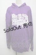 NieR Clothing / プリントフードプルパーカー  紫 S-25-09-13-017-PU-TO-HR-ZI