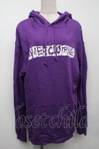 NieR Clothing / プリントフードプルパーカー  紫 S-25-09-13-018-PU-TO-HR-ZI