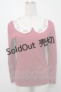 Fi.n.t / さくらんぼ刺繍襟ブラウス  赤 S-25-09-13-020-CA-TO-HR-ZS