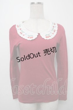 画像1: Fi.n.t / さくらんぼ刺繍襟ブラウス  赤 S-25-09-13-020-CA-TO-HR-ZS