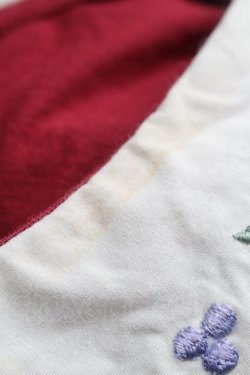 画像4: Fi.n.t / さくらんぼ刺繍襟ブラウス  赤 S-25-09-13-020-CA-TO-HR-ZS