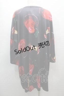 画像2: NieR Clothing / 転写プリントトップス  黒ｘ赤 S-25-09-13-023-PU-TO-HR-ZS