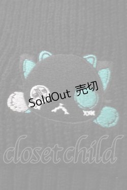 画像3: NieR Clothing / シエル配色ニット  黒ｘグリーン S-25-09-13-032-PU-TO-HR-ZS