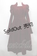 axes femme kawaii / クラシカルベロアワンピース  ワイン S-25-09-13-034-AX-OP-HR-ZS
