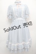 Hoshibako Works / ベルスーズリボン刺繍ワンピース  ブルー S-25-09-13-038-LO-OP-HR-ZS