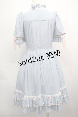 画像2: Hoshibako Works / ベルスーズリボン刺繍ワンピース  ブルー S-25-09-13-038-LO-OP-HR-ZS