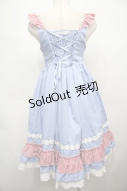 画像2: Sweety Honey / Daisy's Diary of Autumn Outings ジャンパースカート  サックス S-25-09-13-039-LO-OP-HR-ZS