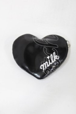 画像1: MILK / ミニハートオーガンジーエコバッグ  黒 S-25-09-15-001-ML-BG-AS-ZS
