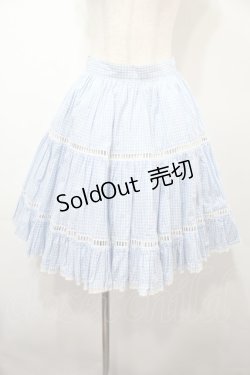 画像1: MILK / ギンガムスカート  サックス S-25-09-15-048-ML-SK-AS-ZS