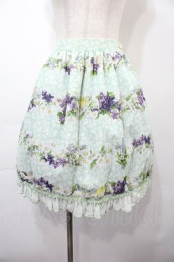 画像1: BABY,THE STARS SHINE BRIGHT / Happy Easter〜Easter Bunny’s Spring Garden〜柄スカート  グリーン S-25-09-15-050-BA-SK-AS-ZS
