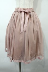 F&A / グログランリボン使いチュールスカート  ピンク S-25-09-15-053-LO-SK-AS-ZT077
