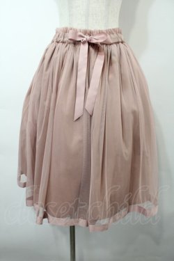 画像1: F&A / グログランリボン使いチュールスカート  ピンク S-25-09-15-053-LO-SK-AS-ZS