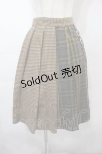 Fi.n.t / チェック切替スカート  ブラウン S-25-09-15-055-CA-SK-AS-ZS