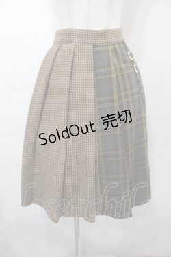 画像1: Fi.n.t / チェック切替スカート  ブラウン S-25-09-15-055-CA-SK-AS-ZS
