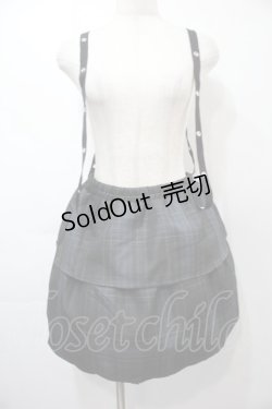 画像1: FLC / ぬたコラボベルト付きチェックスカート  グレー S-25-09-15-058-LO-SK-AS-ZS