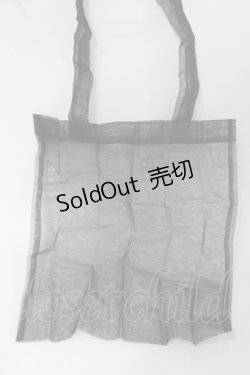 画像3: MILK / ミニハートオーガンジーエコバッグ  黒 S-25-09-15-001-ML-BG-AS-ZS