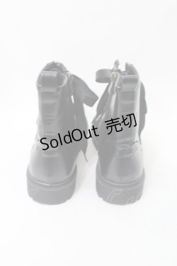 画像3: m petit by misako / レースアップショートブーツ  黒 S-25-09-15-015-LO-ZA-HR-ZS