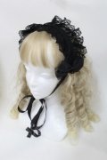 ATELIER PIERROT / オリゾナルレースリボンヘッドドレス  黒 S-25-09-15-002-EL-AC-AS-ZS