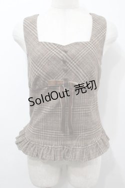 画像1: Fi.n.t / コルセット風チェックビスチェ  ブラウン S-25-09-15-018-CA-TO-AS-ZS