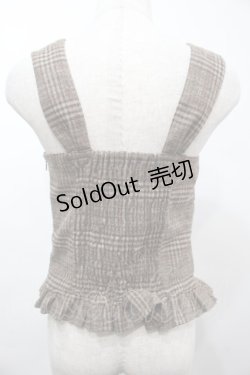 画像2: Fi.n.t / コルセット風チェックビスチェ  ブラウン S-25-09-15-018-CA-TO-AS-ZS
