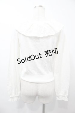 画像2: an another angelus / クロシェ風フリルニットプルオーバー  オフ S-25-09-15-019-CA-TO-AS-ZS