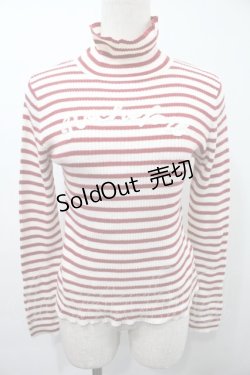 画像1: Fi.n.t / ハイネックボーダーニット  オフx赤 S-25-09-15-022-CA-TO-AS-ZS