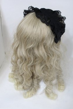 画像2: ATELIER PIERROT / オリゾナルレースリボンヘッドドレス  黒 S-25-09-15-002-EL-AC-AS-ZS