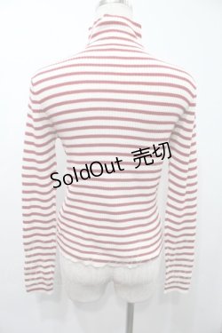 画像2: Fi.n.t / ハイネックボーダーニット  オフx赤 S-25-09-15-022-CA-TO-AS-ZS