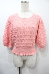 LIZ LISA / 透かしニット  ピンク S-25-09-15-023-LO-TO-AS-ZS