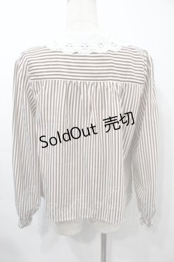 画像2: Fi.n.t / ストライプブラウス  ブラウン S-25-09-15-024-CA-BL-AS-ZS