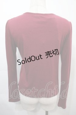 画像2: axes femme / ブローチ付きレイヤードプルオーバー  赤 S-25-09-15-025-AX-TO-AS-ZS