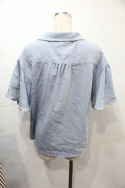 画像2: axes femme / 夏の星空刺繍ボウタイブラウス  サックス S-25-09-15-026-AX-BL-HR-ZS