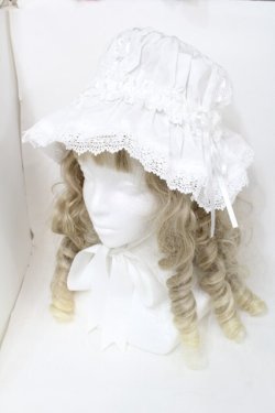 画像1: ALICE and the PIRATES / フリルメイドキャップ  白 S-25-09-15-003-PA-AC-AS-ZS