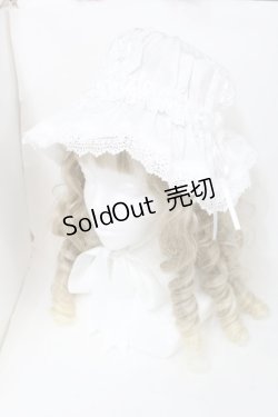 画像1: ALICE and the PIRATES / フリルメイドキャップ  白 S-25-09-15-003-PA-AC-AS-ZS