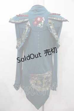 画像2: Ozz oneste / 和柄チャイナデザイントップス  グリーン S-25-09-15-028-OO-TO-HR-ZS