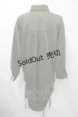 画像2: axes femme / 袖レースアップシャツワンピース  カーキ S-25-09-15-029-AX-OP-HR-ZS