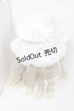 画像2: ALICE and the PIRATES / フリルメイドキャップ  白 S-25-09-15-003-PA-AC-AS-ZS