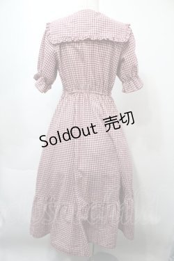 画像2: m petit by misako / ギンガムチェックワンピース  赤x白 S-25-09-15-038-LO-OP-HR-ZS