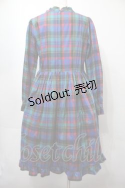 画像2: LIEF / メープルタータンチェックワンピース  ブルー S-25-09-15-042-LO-OP-HR-ZS