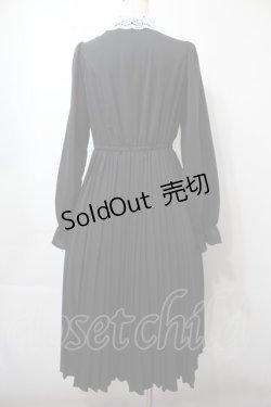 画像2: m petit by misako / AM*レースエリプリーツワンピース  黒 S-25-09-15-044-LO-OP-HR-ZS