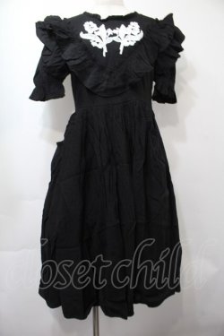 画像1: BAROQUE / 鈴蘭刺繍ワンピース  黒ｘ白 S-25-09-15-046-EL-OP-AS-ZS