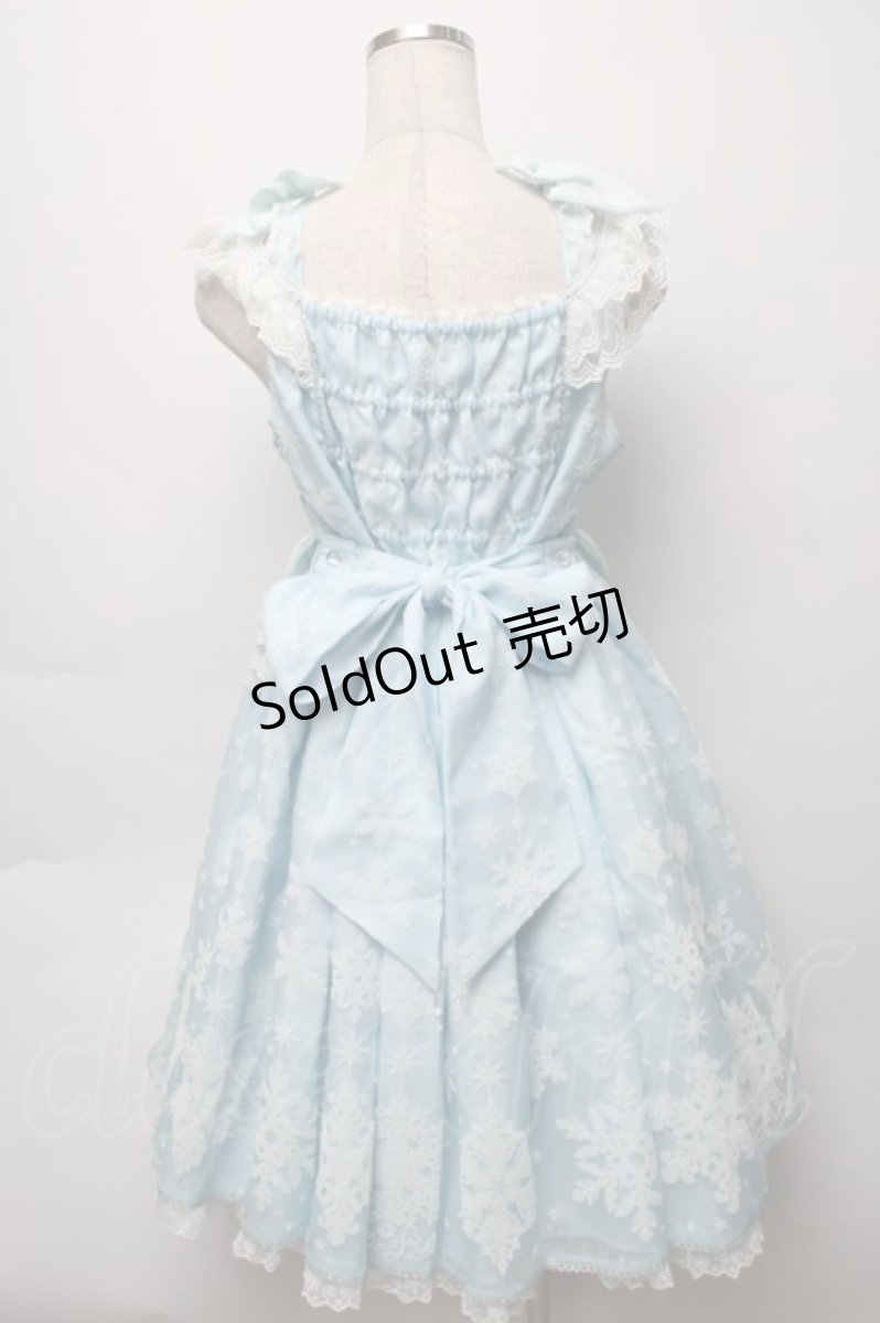 画像2: Angelic Pretty / Jewelry Snowジャンパースカート  サックス S-25-09-16-034-AP-OP-AS-ZS (2)