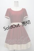 LAISSE PASSE / バイカラーワンピース  ワインｘオフ S-25-09-16-042-LO-OP-HR-ZS