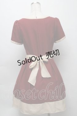 画像2: LAISSE PASSE / バイカラーワンピース  ワインxオフ S-25-09-16-042-LO-OP-HR-ZS