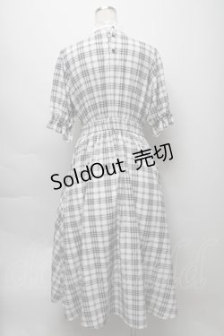 画像2: m petit by misako / チェックキリカエワンピース L 白x黒 S-25-09-16-044-LO-OP-AS-ZS