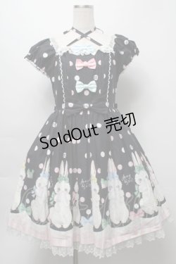 画像1: Angelic Pretty / マシュマロバニーワンピース  黒 S-25-09-16-047-AP-OP-AS-ZS