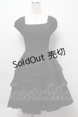 Mary Magdalene / フルールワンピース・無地  黒 S-25-09-16-048-CL-OP-HR-ZS