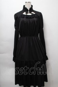 MIHO MATSUDA / シャーリングワンピース  黒 S-25-09-16-049-GO-OP-AS-ZS