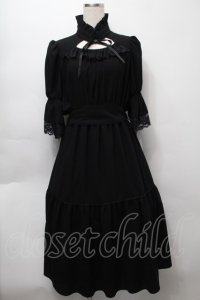 MIHO MATSUDA / シフォンロング ワンピース  黒 S-25-09-16-050-GO-OP-AS-ZS