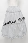 m petit by misako / NINA'Sギャザースカート S 黒ｘ白 S-25-09-16-055-LO-SK-AS-ZS
